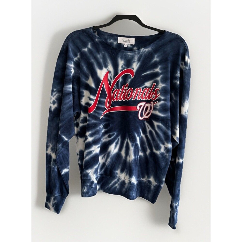 Women's Washington Nationals New Era Navy Tie-Dye Sweatshirt. Retail $90! MLB
